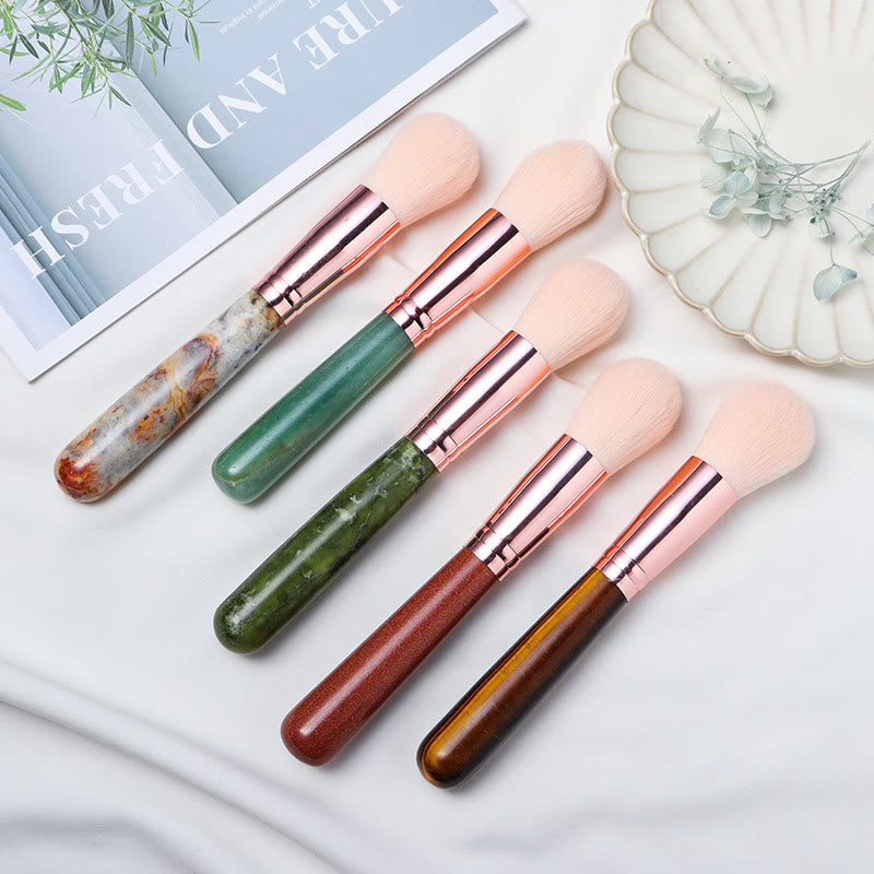 Olivenorma Manche de pinceau de maquillage en cristal naturel Décoration en pierres précieuses