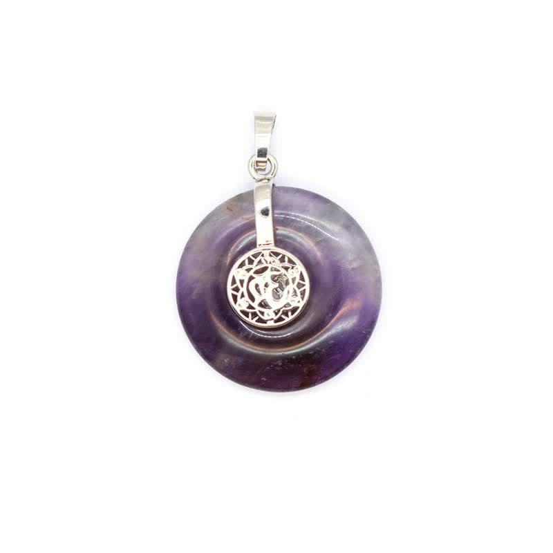 Collier Arbre de vie avec boucle de paix en cristal naturel Olivenorma