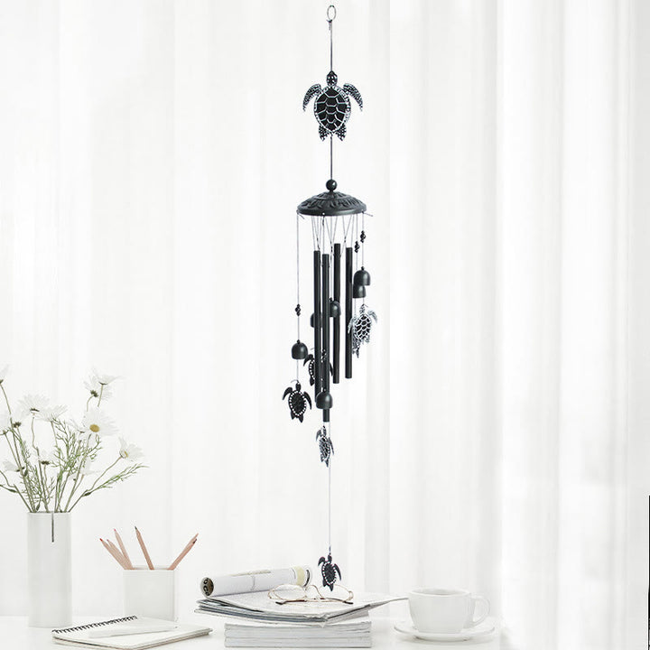 Carillon éolien suspendu en métal avec motif Olivenorma et hibou