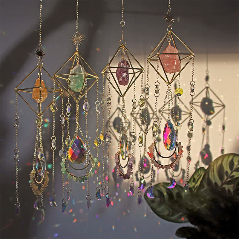 Ornement en pierre précieuse attrape-soleil en cristal Rainbow Maker Olivenorma