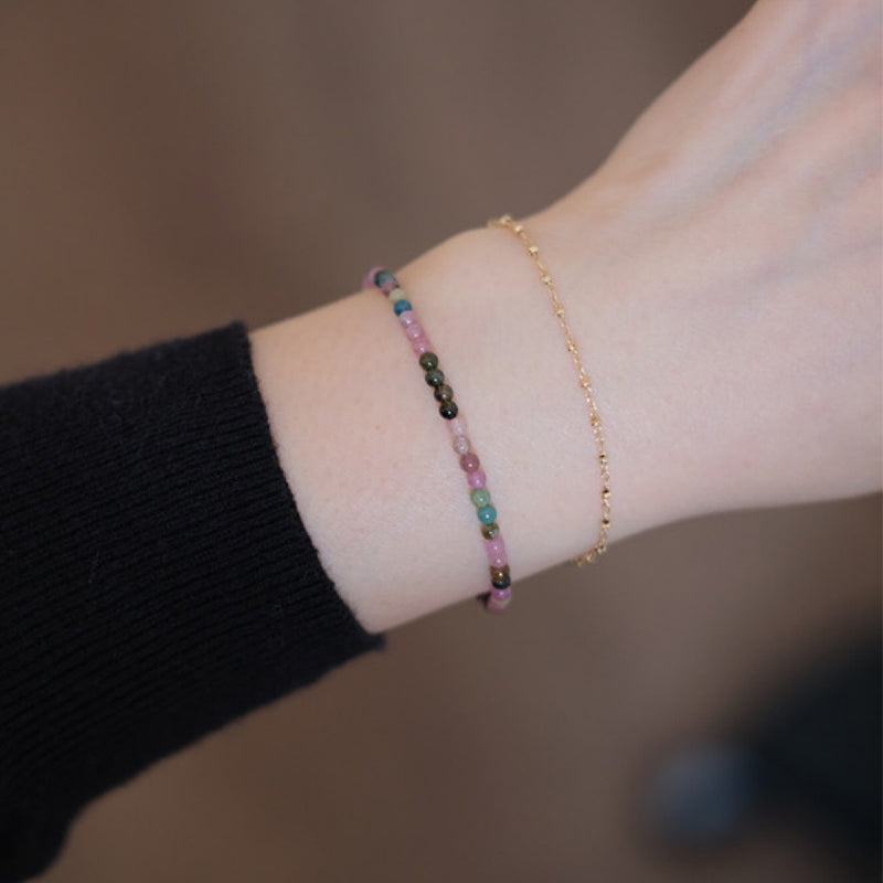 Mise à la terre - Bracelet en pierres précieuses fluorite