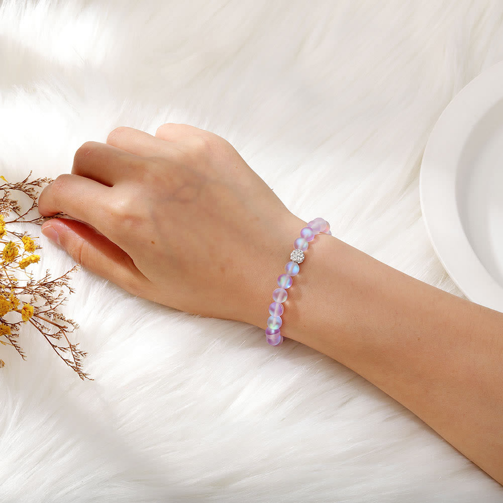 Bracelet Olivenorma en perles de verre et cristal de zircon