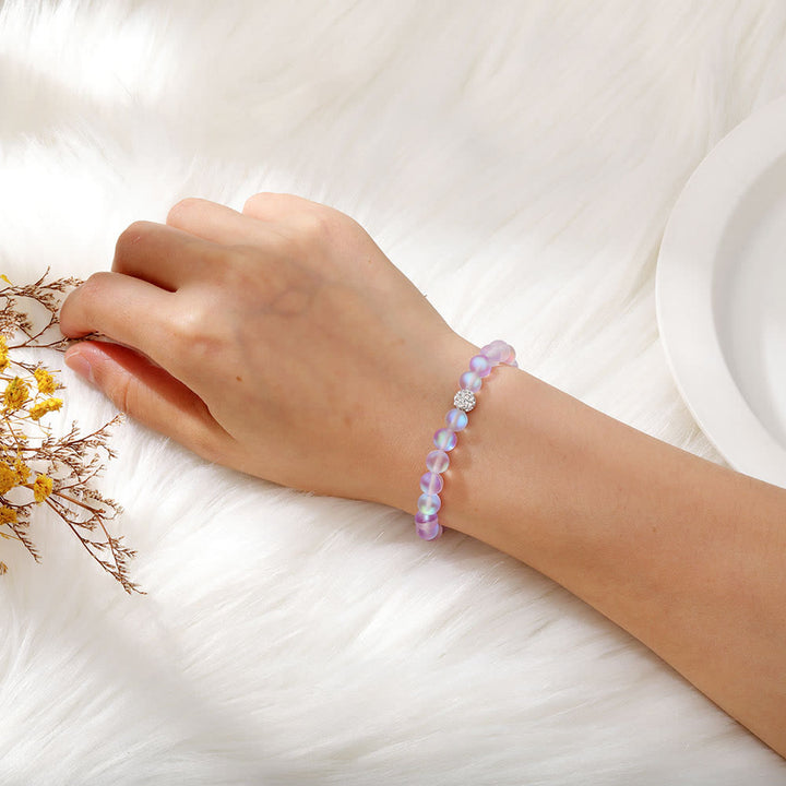 Bracelet Olivenorma en perles de verre et cristal de zircon