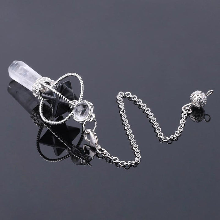 Pendule en pierre de cristal naturel
