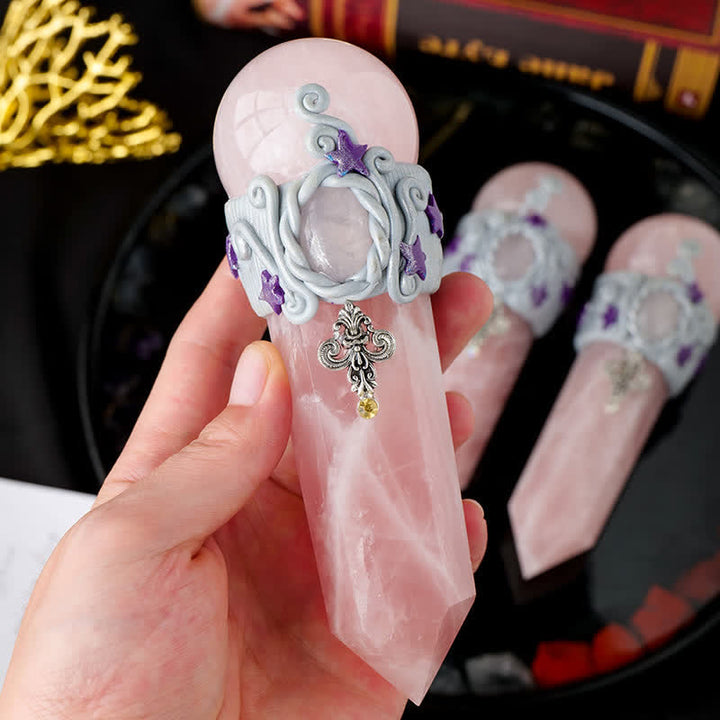 Baguettes en cristal de quartz rose naturel Olivenorma