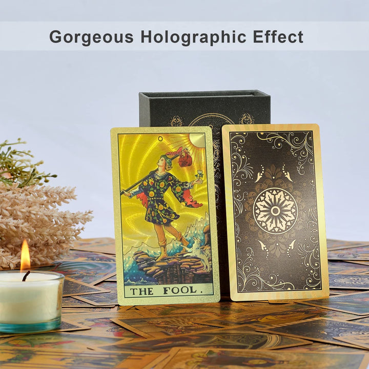 Jeu de cartes de tarot à motif bronzant Olivenorma