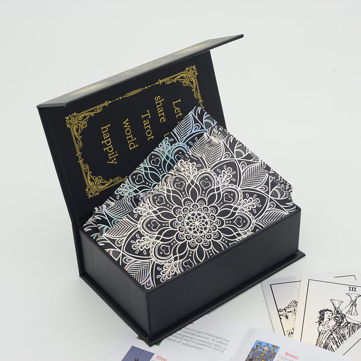 Cartes de tarot Olivenorma bronzantes en feuille d'or brillantes au laser