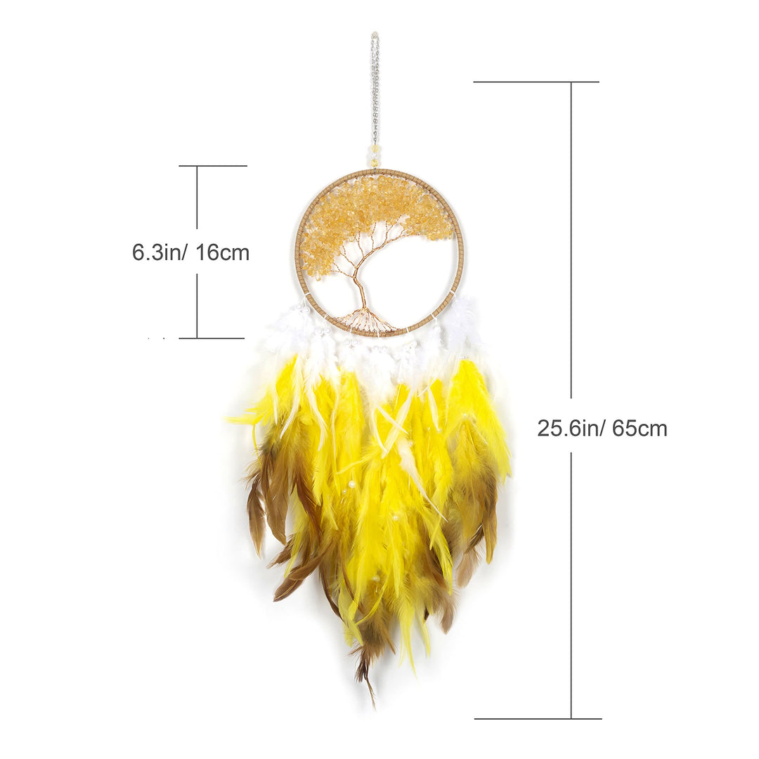 Arbre de vie en cristal de guérison Olivenorma, attrape-rêves violet