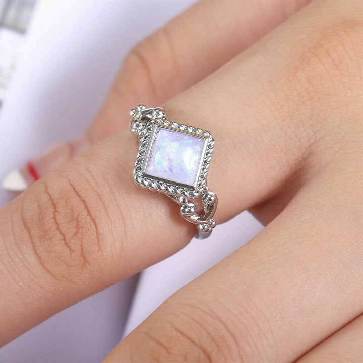 Bague en opale de feu ovale Olivenorma