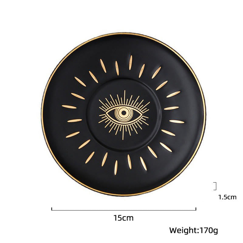 Plateau de rangement pour bijoux en céramique Olivenorma Evil Eye