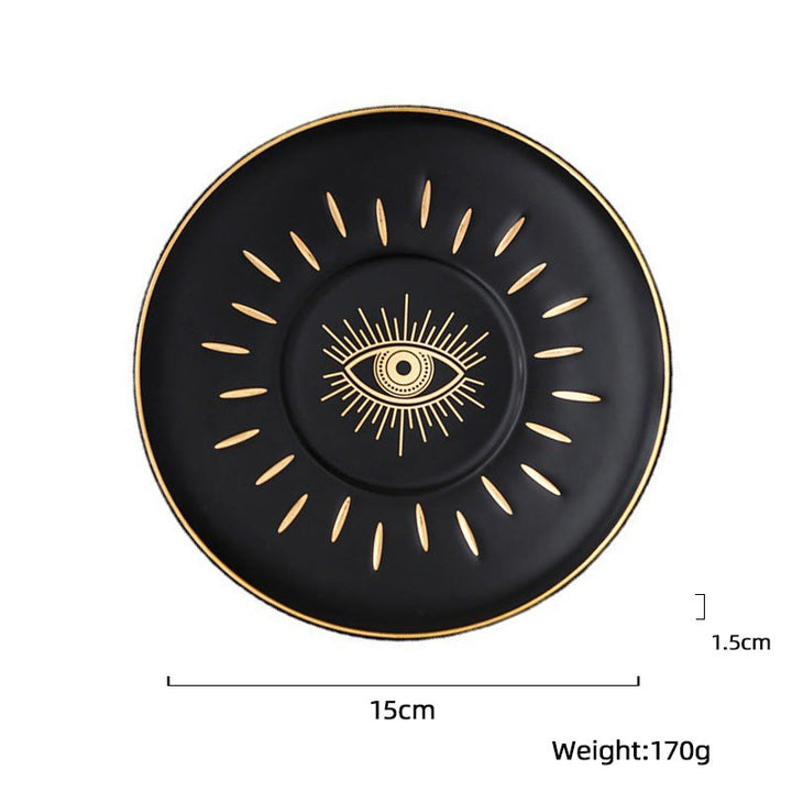 Plateau de rangement pour bijoux en céramique Olivenorma Evil Eye