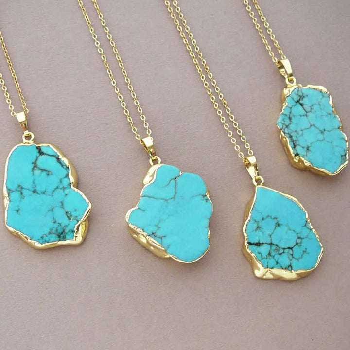 Collier délicat en turquoise irrégulière Olivenorma