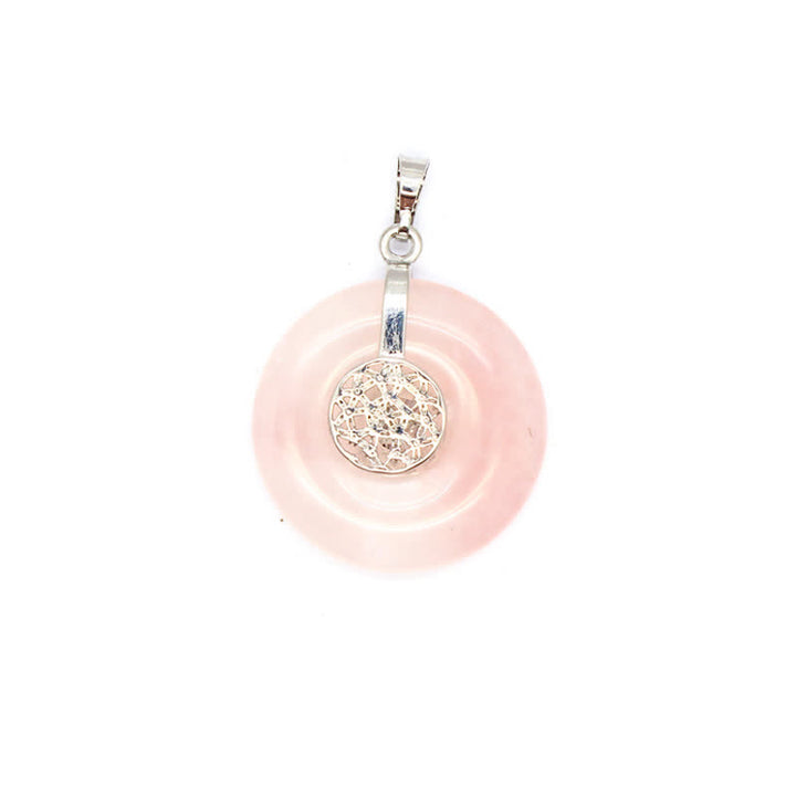 Collier Arbre de vie avec boucle de paix en cristal naturel Olivenorma