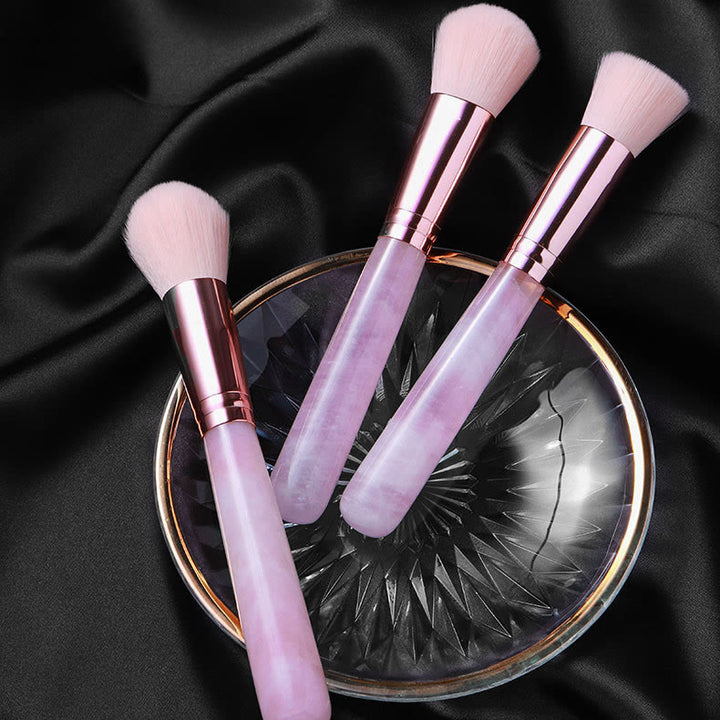 Olivenorma Manche de pinceau de maquillage en cristal naturel Décoration en pierres précieuses