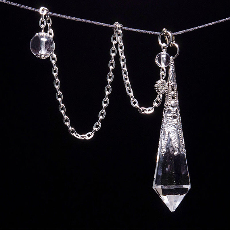 Pendule de méditation en cristal clair