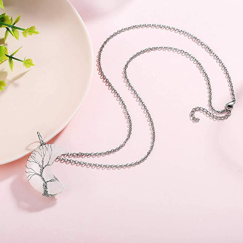 Collier de lune en cristal naturel Olivenorma