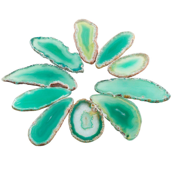Décoration en pierres précieuses d'agate naturelle tranchée Olivenorma