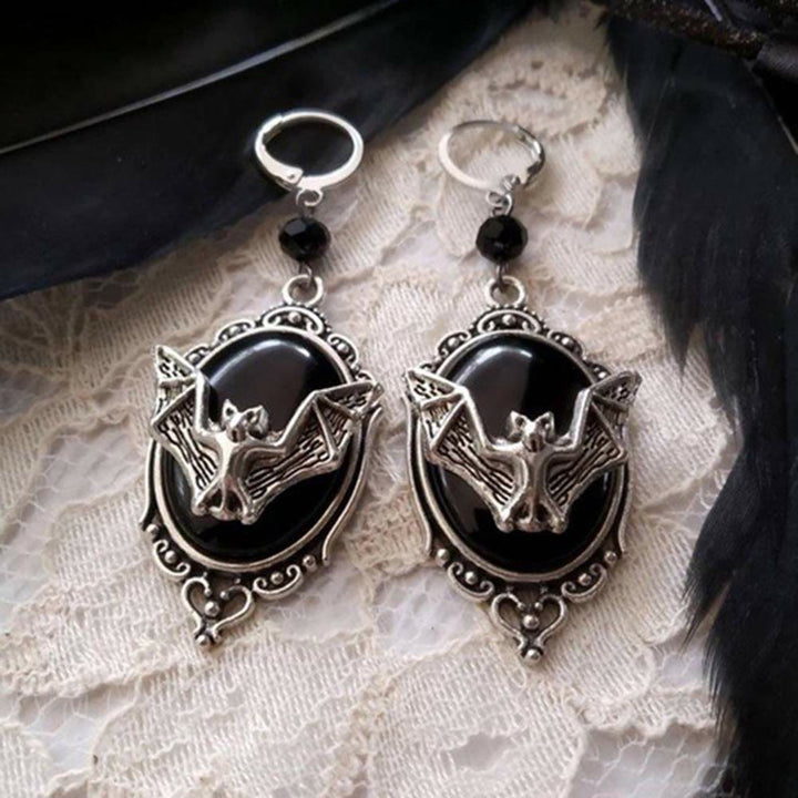 Collier chauve-souris en obsidienne argentée Olivenorma