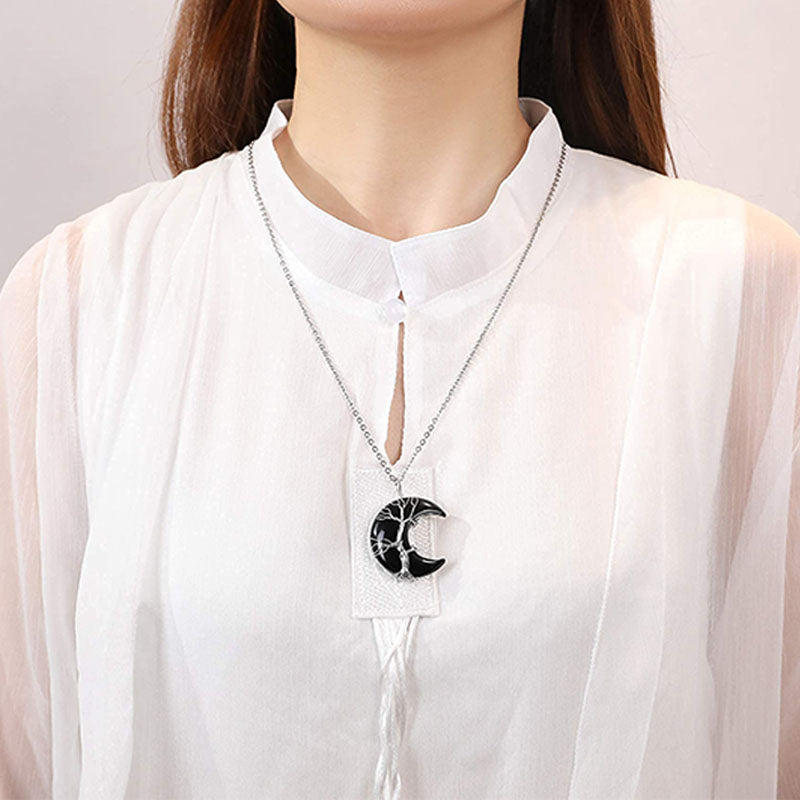 Collier Chakra Lune Naturel Olivenorma
