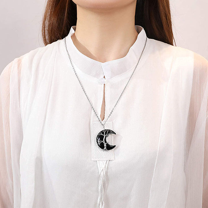 Collier Chakra Lune Naturel Olivenorma
