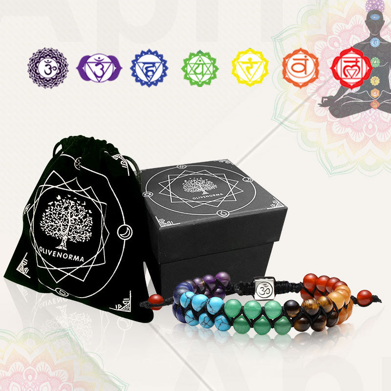 Bracelet de guérison des chakras orgonite Olivenorma