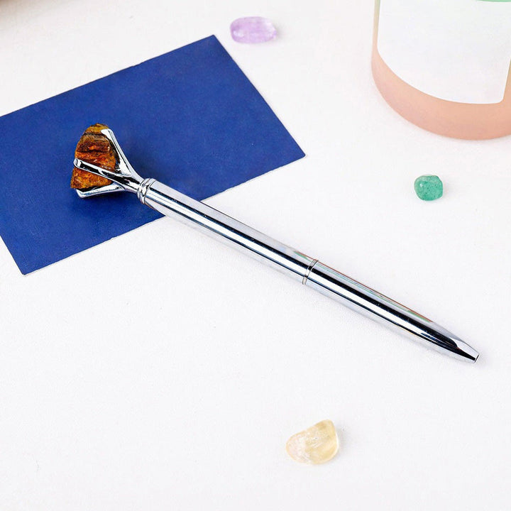 Stylo de manifestation de pierre brute Olivenorma Décoration de pierres précieuses