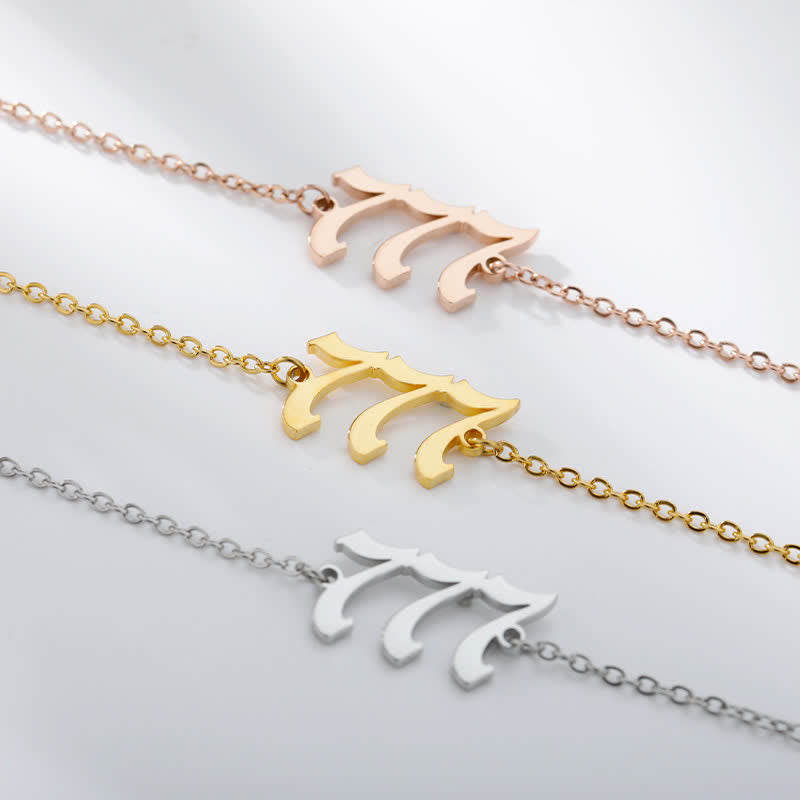 Bracelet de cheville spirituel avec numéro d'ange