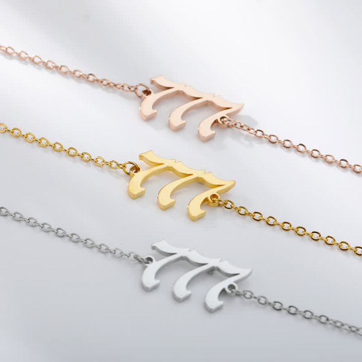 Bracelet de cheville spirituel avec numéro d'ange