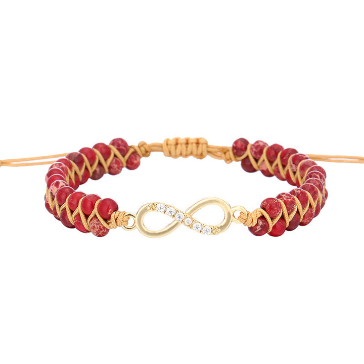 Bracelet en pierre rouge empereur Olivenorma