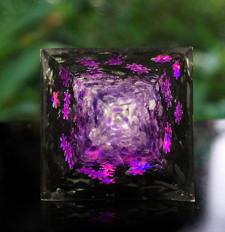 Olivenorma Soul Serenity – Pyramide Arbre de Vie en Améthyste et Obsidienne - image 5