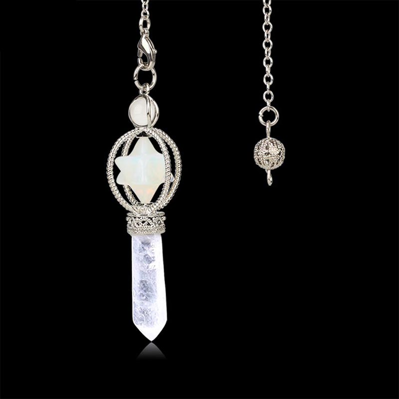 Pendule en pierre de cristal naturel