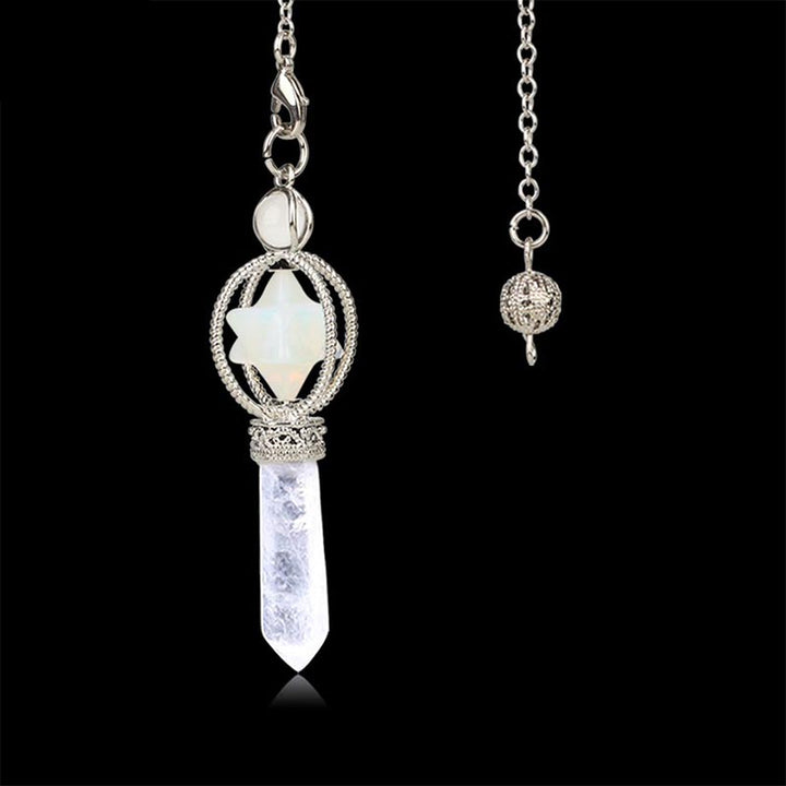 Pendule en pierre de cristal naturel