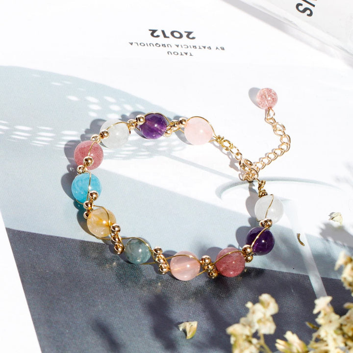 Bracelet en perles de cristal baroque naturel Olivenorma