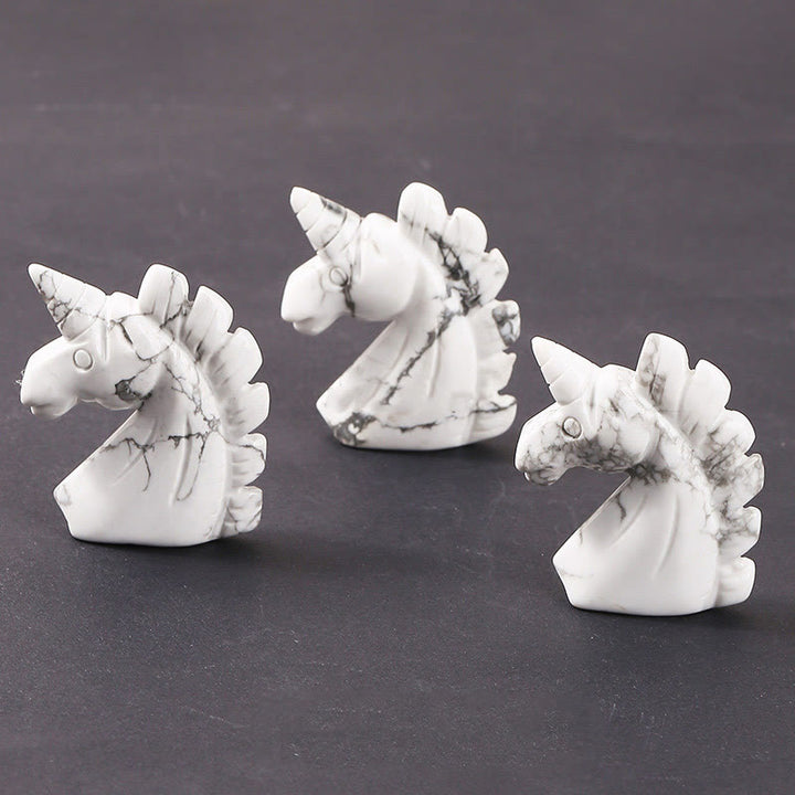 Olivenorma Figurine de licorne en cristal naturel de 2 pouces Décoration en pierres précieuses