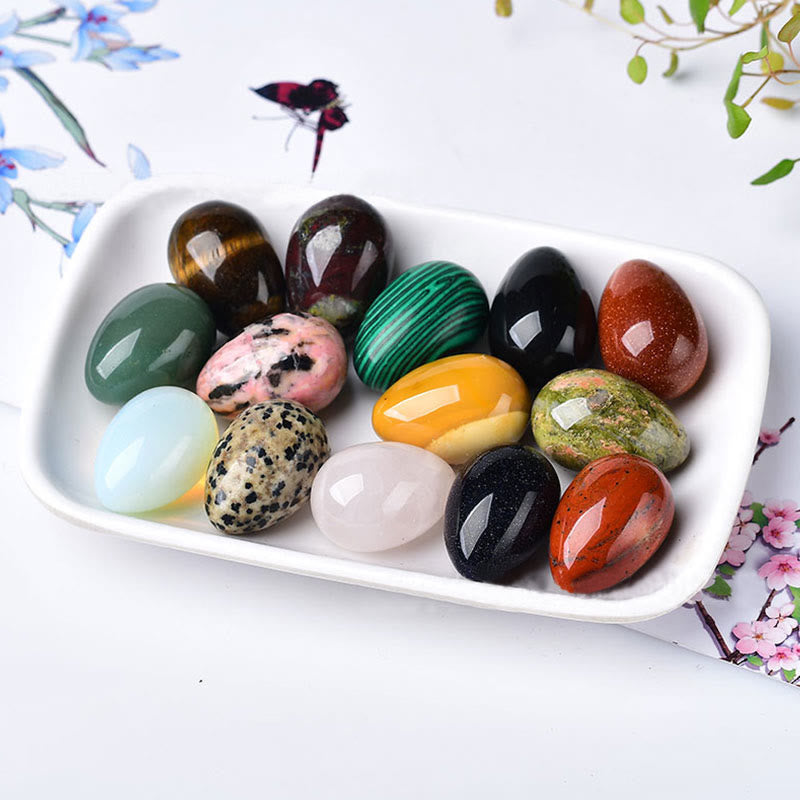 Œufs de cristal naturel énergétique Olivenorma