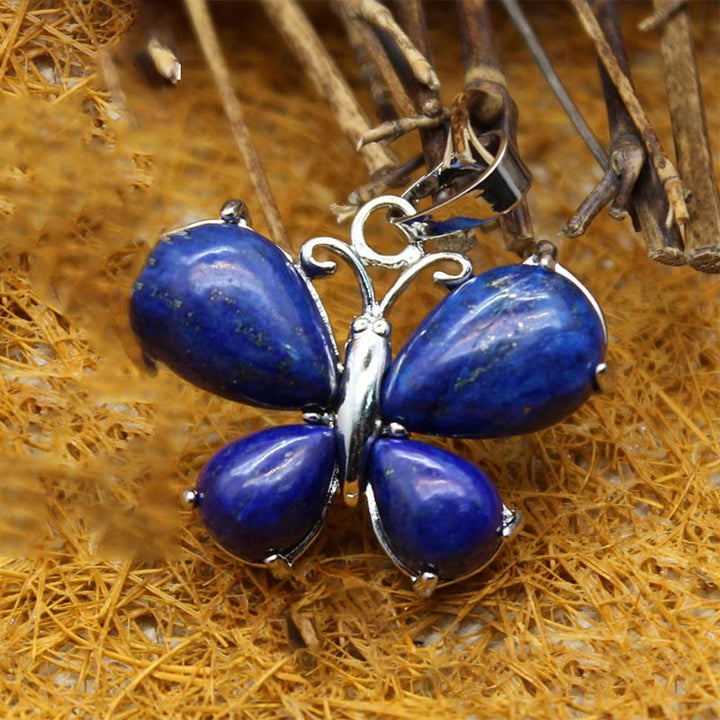 Collier papillon en cristal naturel Olivenorma