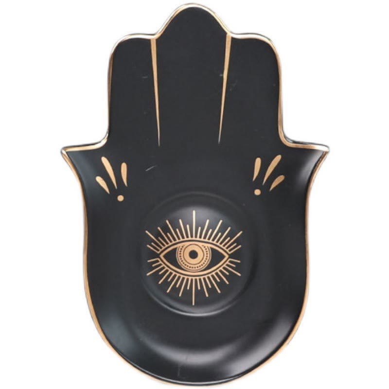Olivenorma Hamsa Petit plateau à bijoux Evil Eye Sous-verre