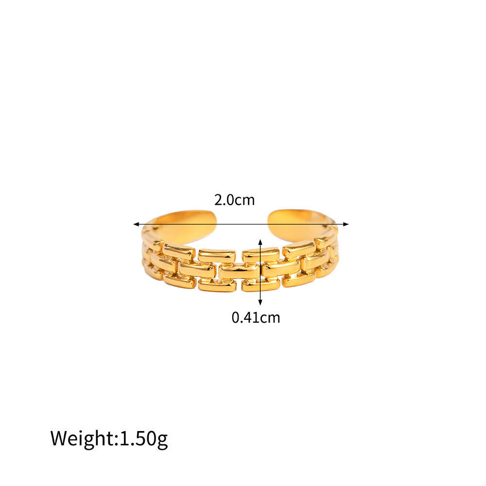 Bague irrégulière ajustable en malachite naturelle Olivenorma