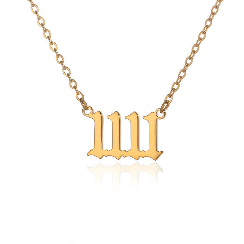 Collier porte-bonheur numéro angélique Olivenorma 11:11