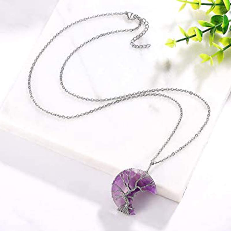 Collier de lune en cristal naturel Olivenorma