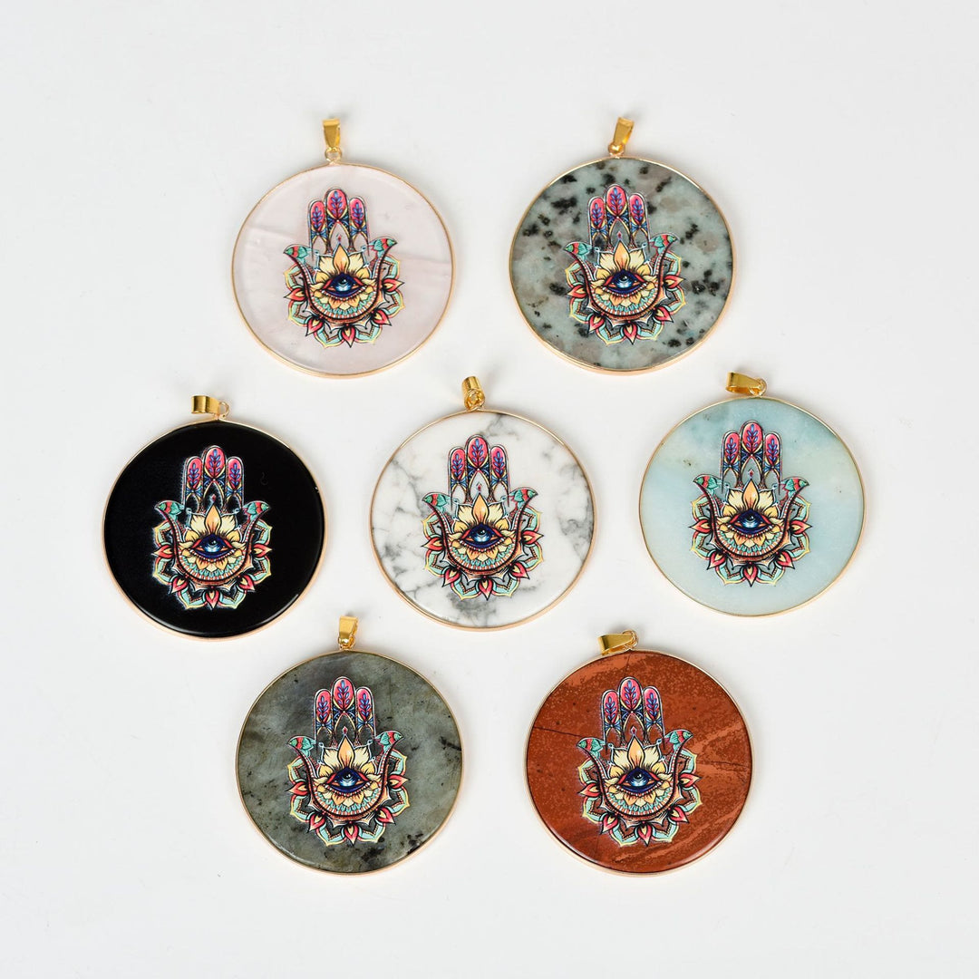 Collier Arbre de Vie en Cristal Hamsa Chakra Olivenorma