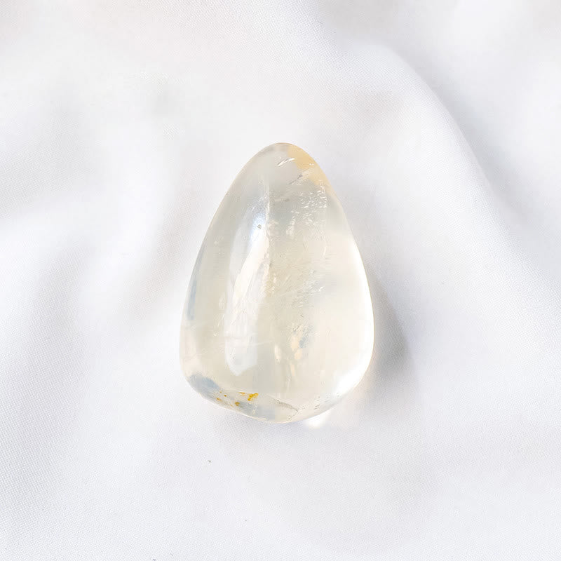 Pierre naturelle polie en forme de goutte de cristal naturel Olivenorma