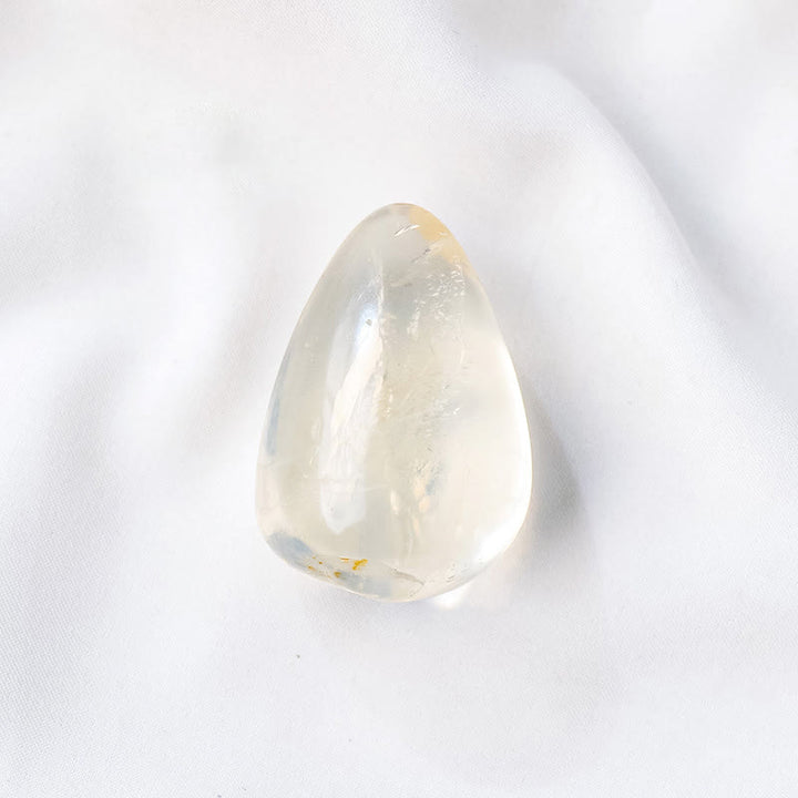 Pierre naturelle polie en forme de goutte de cristal naturel Olivenorma
