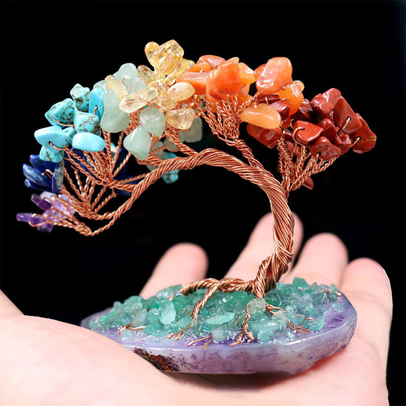 Décoration de l'arbre de vie en orgonite des chakras Olivenorma