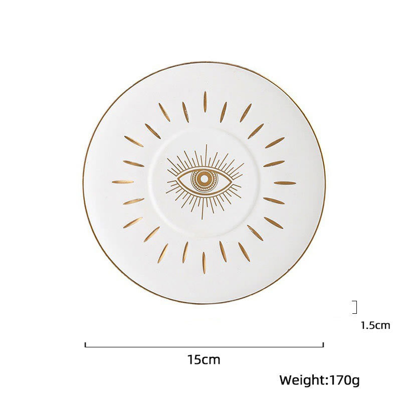 Plateau de rangement pour bijoux en céramique Olivenorma Evil Eye