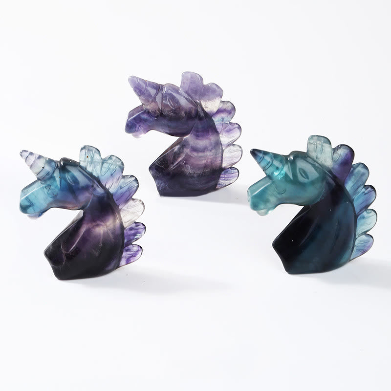 Olivenorma Figurine de licorne en cristal naturel de 2 pouces Décoration en pierres précieuses