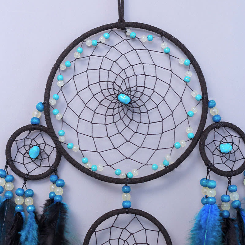 Attrape-rêves arbre de vie turquoise chakra Olivenorma