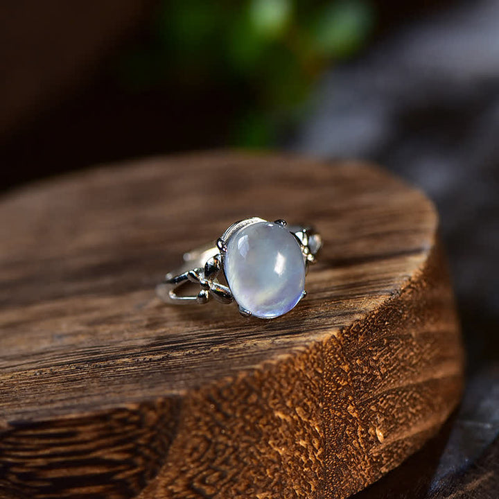Bague positive en aigue-marine naturelle Olivenorma