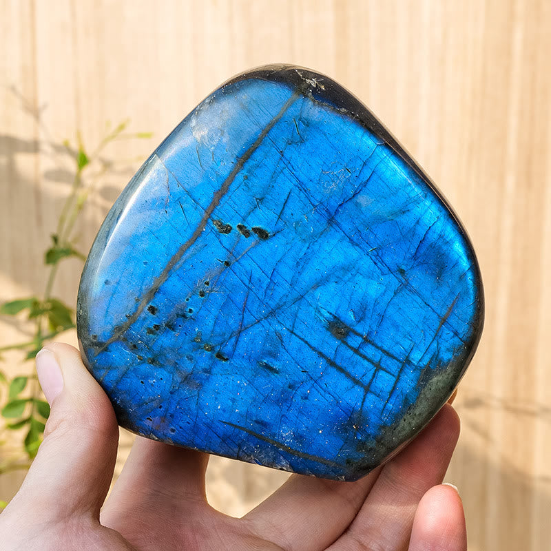 Pierre précieuse de décoration en pierre brute de labradorite naturelle Olivenorma