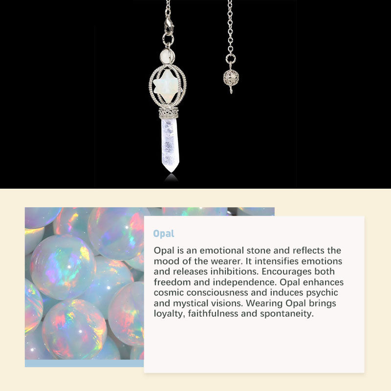 Pendule en pierre de cristal naturel